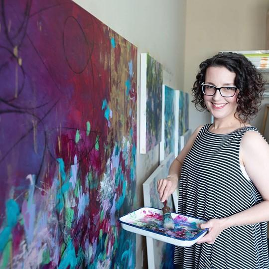Waitlist for Online Abstract Painting Classes with Paulette Insall