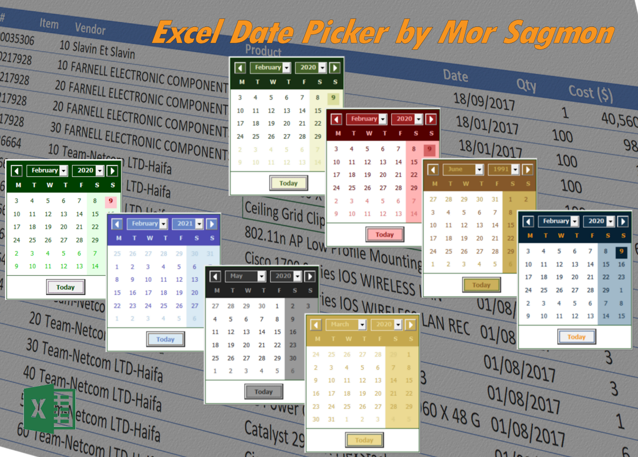 excel date picker for mac