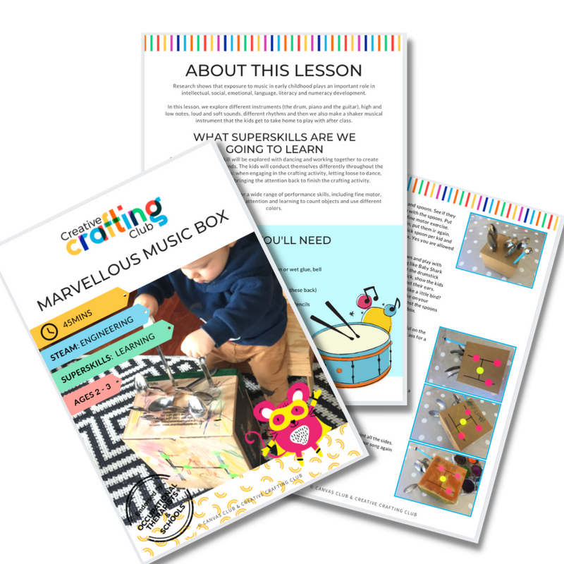 Kids Arts and Crafts Project Lesson Plan Freebies