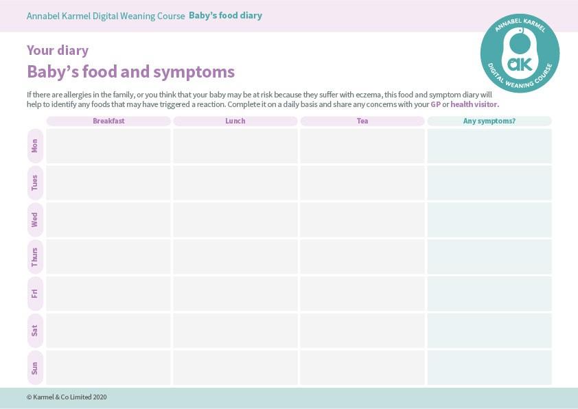 downloadable weaning content