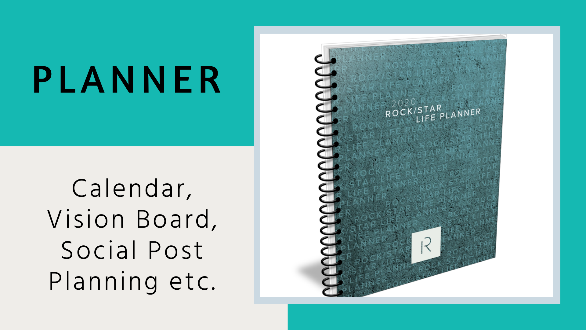 Planner: Calendar, vision board, social post planner, and more!