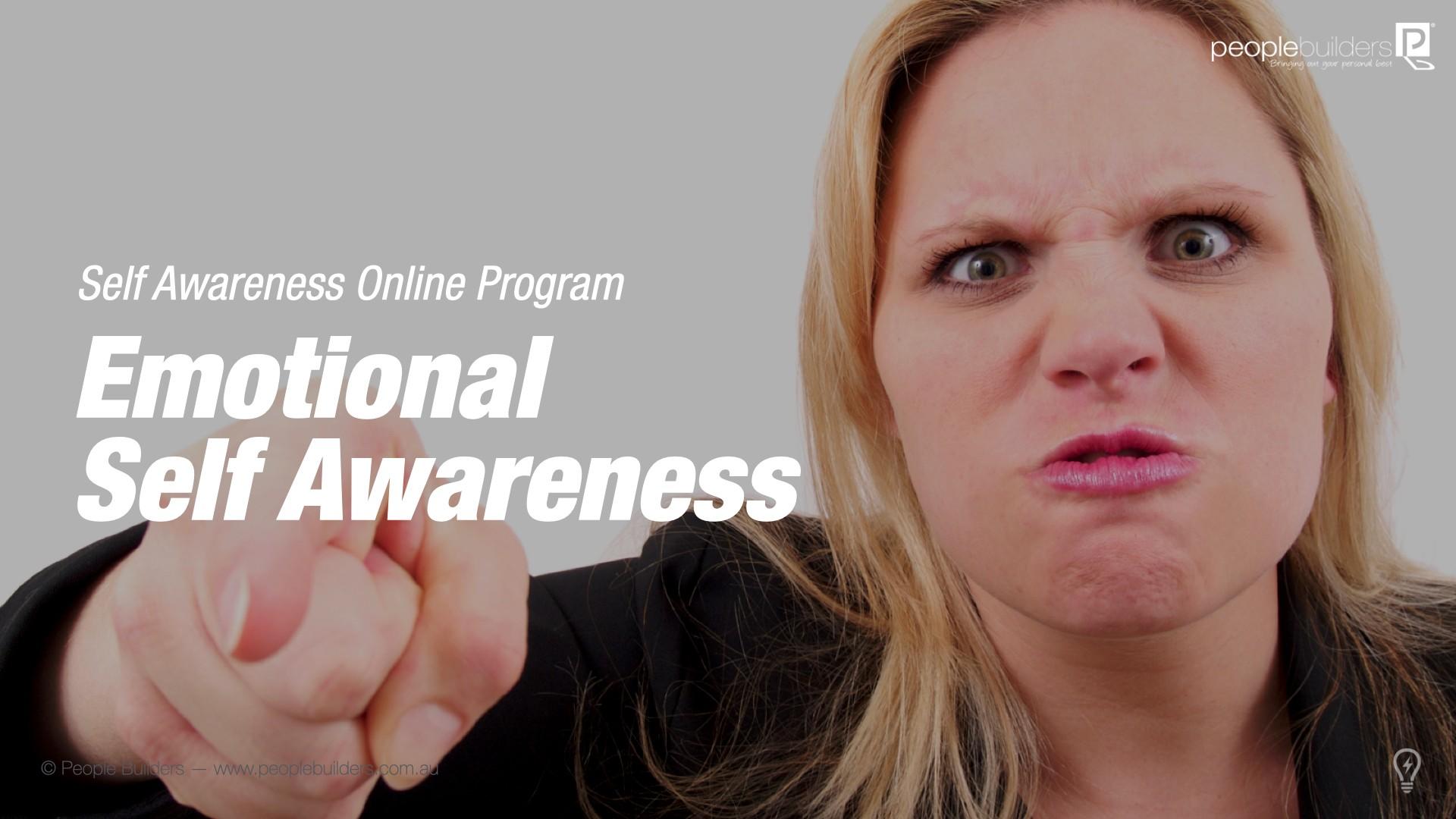 Poster for Emotional Self Awareness showing angry woman pointing a finger.