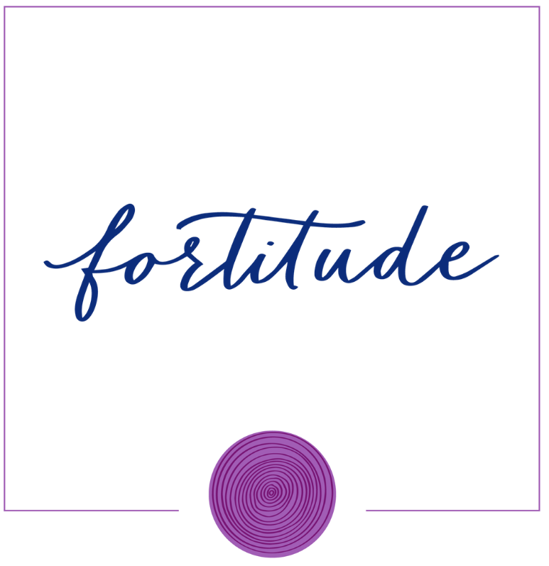 Fortitude Word In Hand Lettering, inside Square