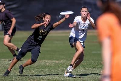 female defender gets a run-through D