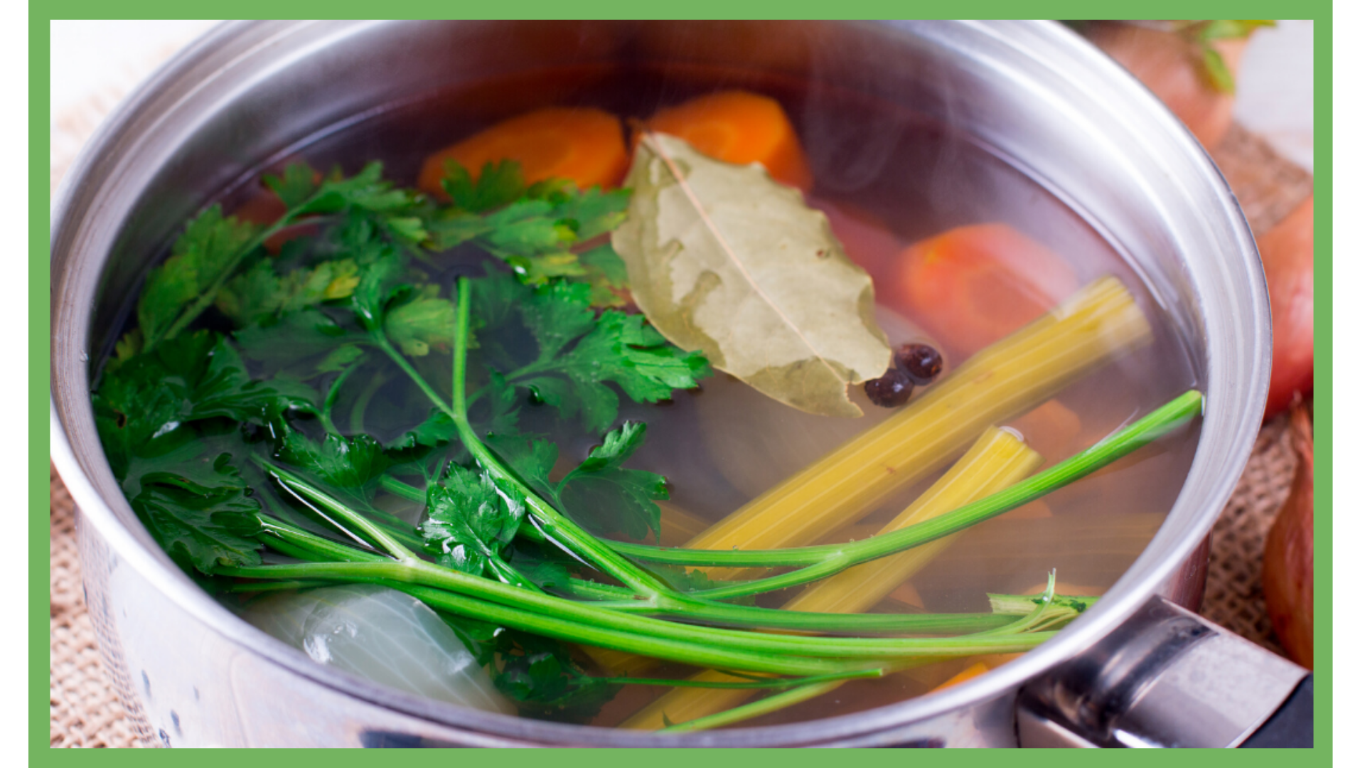 Nourishing Broth pot with fresh vegetables