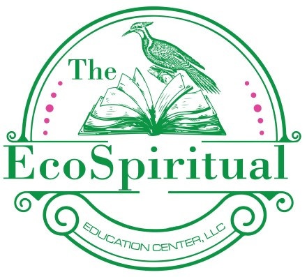 The EcoSpiritual Education Center, LLC Logo with Pileated woodpecker