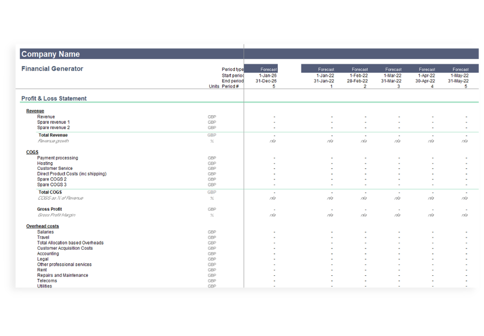 U2R Financials Generator screenshot