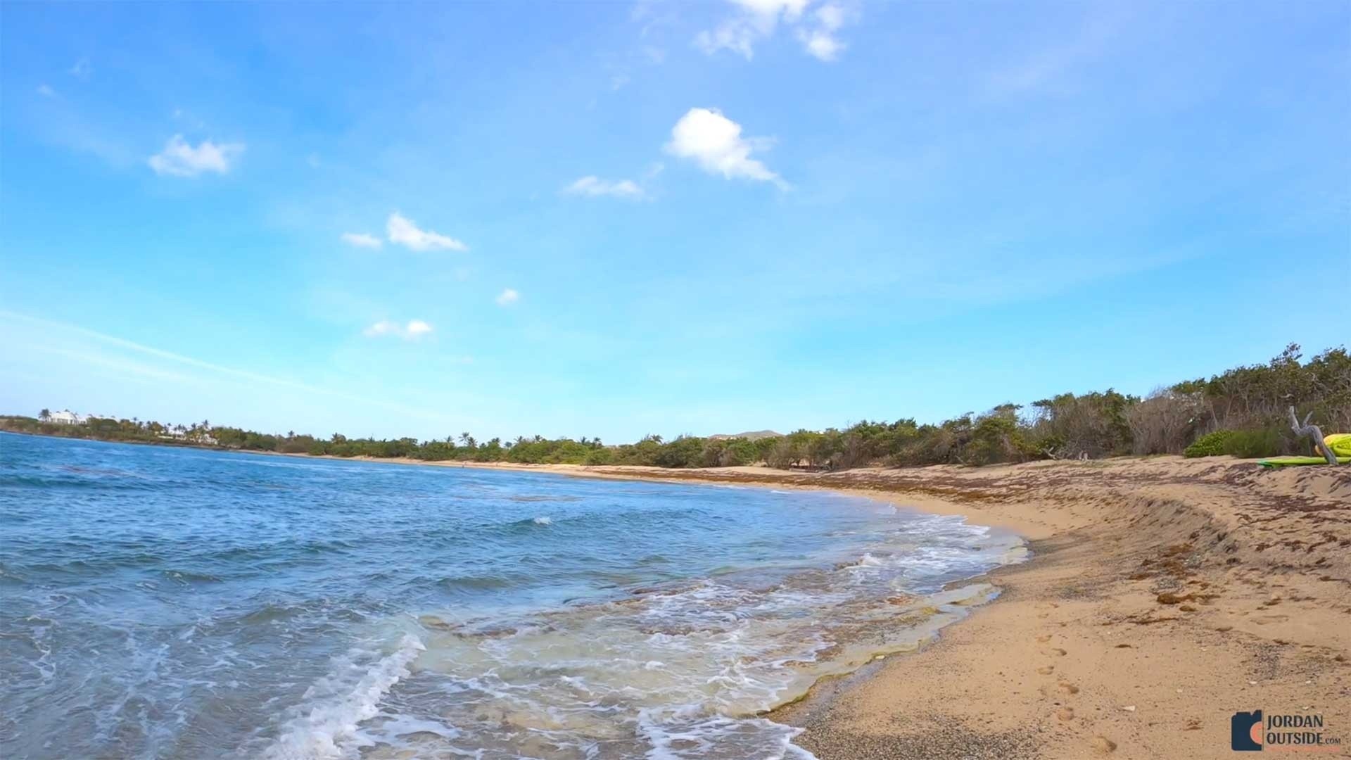 The view from the end of Shoy's Beach