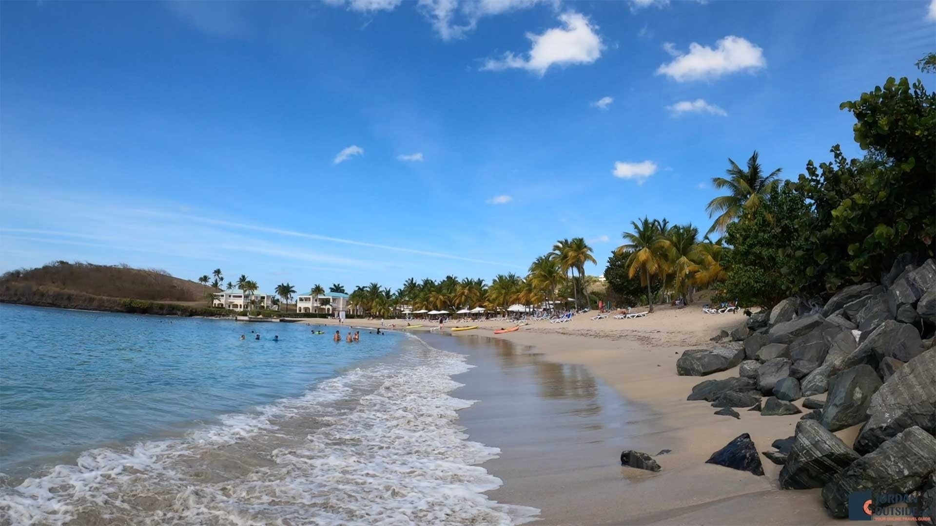 The end of Mermaid Beach in St. Croix