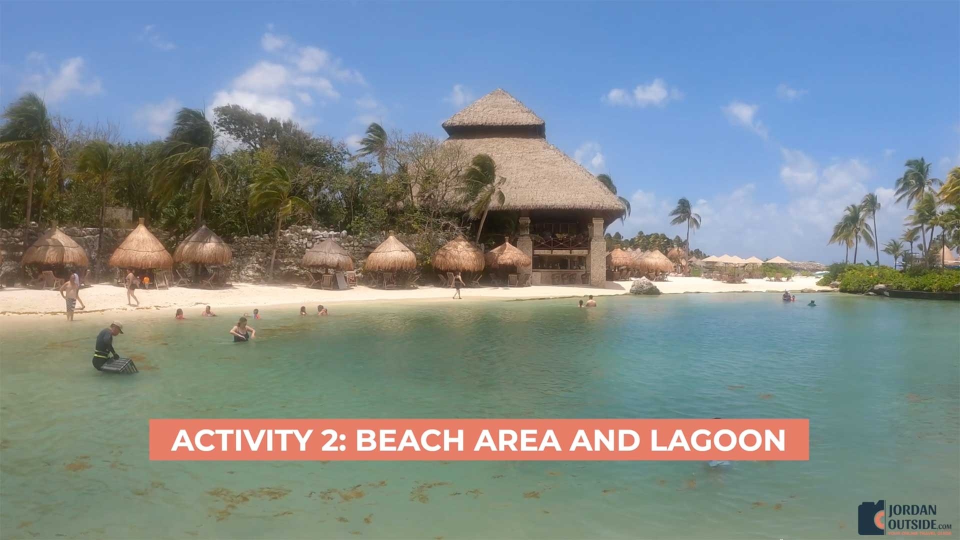 The Xcaret Beach and Lagoon area