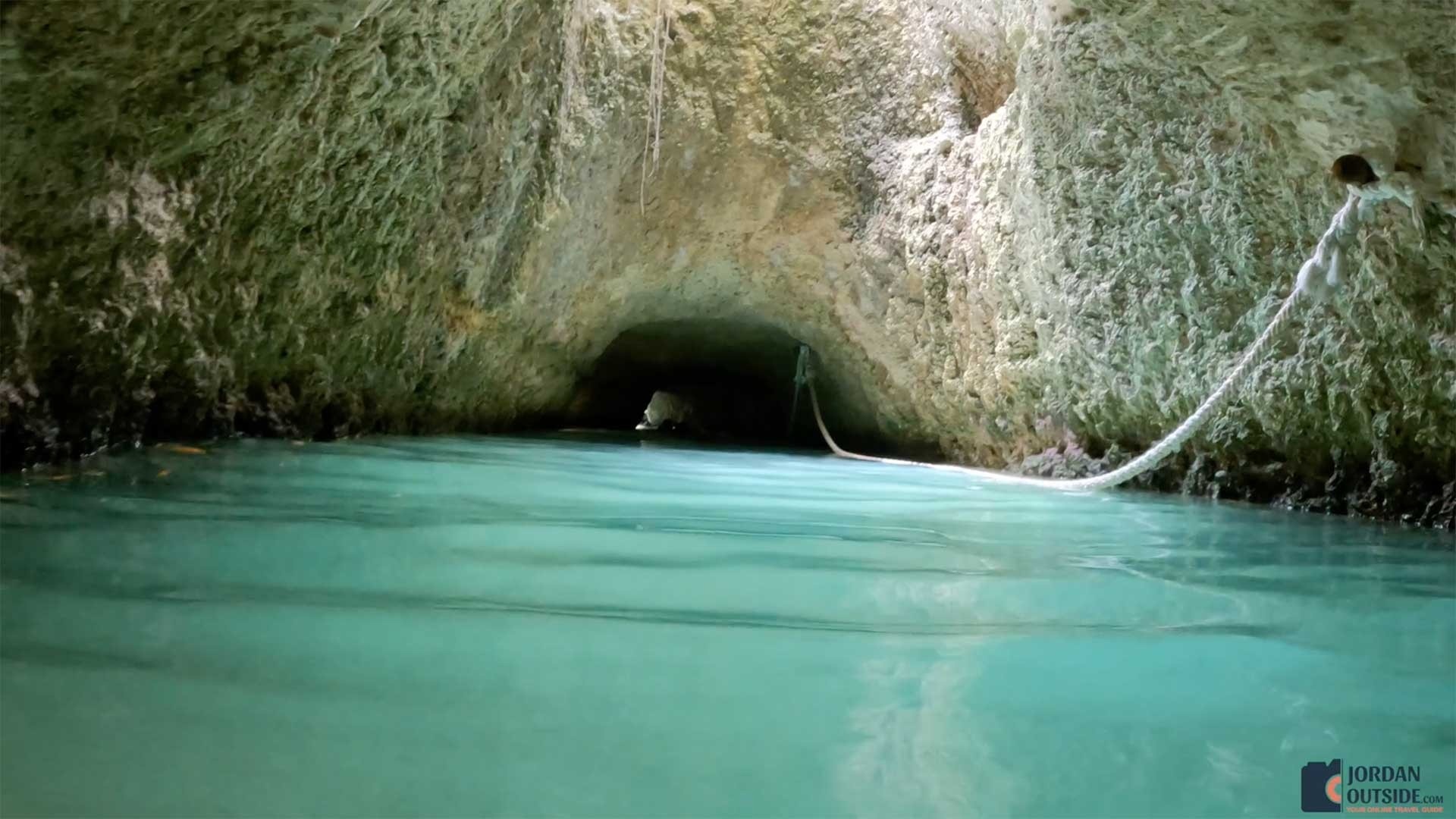 Xcaret River with Blue water