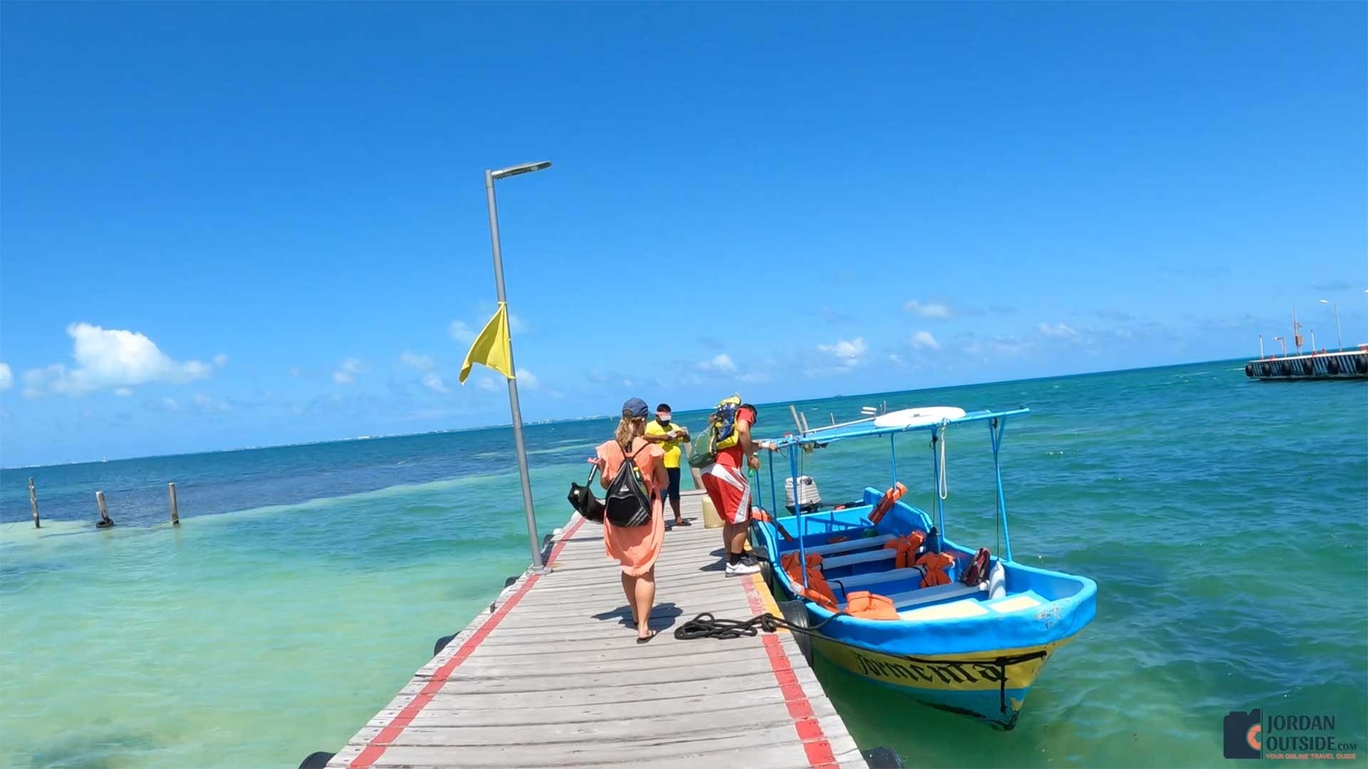 Small boat to Isla Mujeres, Mexico