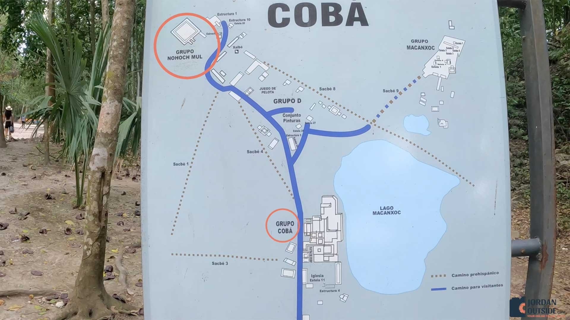 Coba Ruins Map