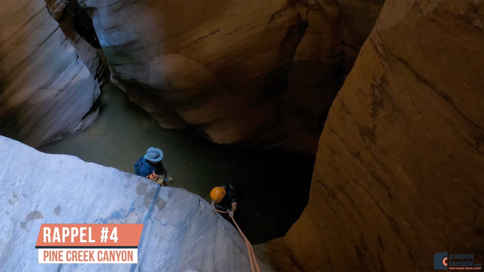 Rappel #4 in Pine Creek Canyon