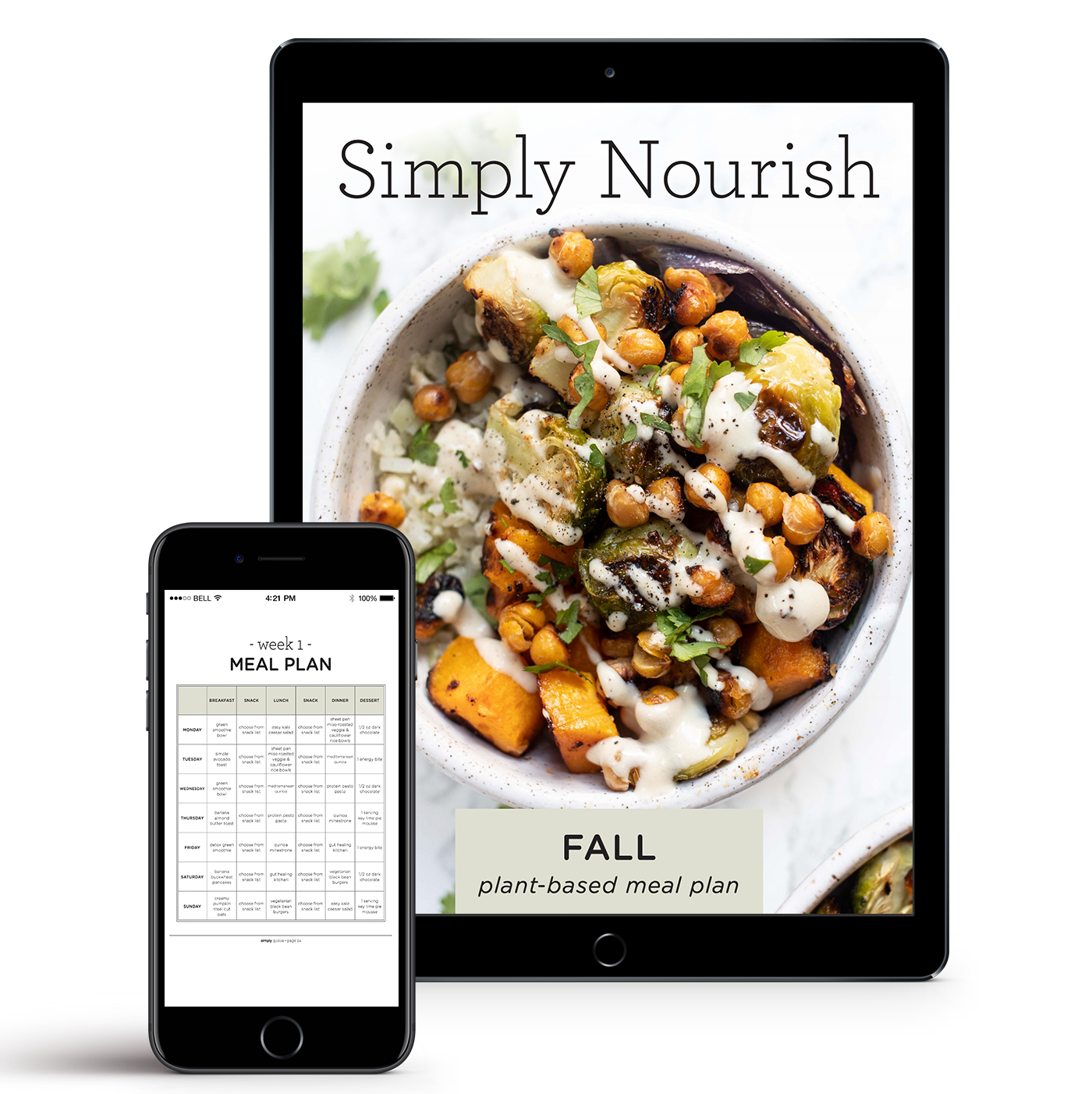 Simply Nourish Fall Meal Plan (Digital) Short Sales Page