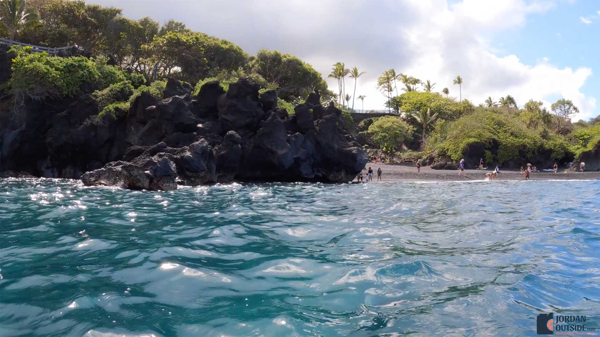 Black Sand Beach at Wai'anapanapa State Park, Maui