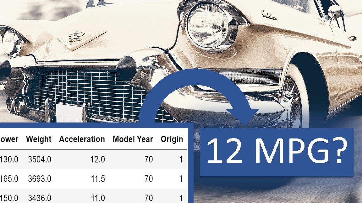 Old car with 12 MPG prediction of fuel efficiency