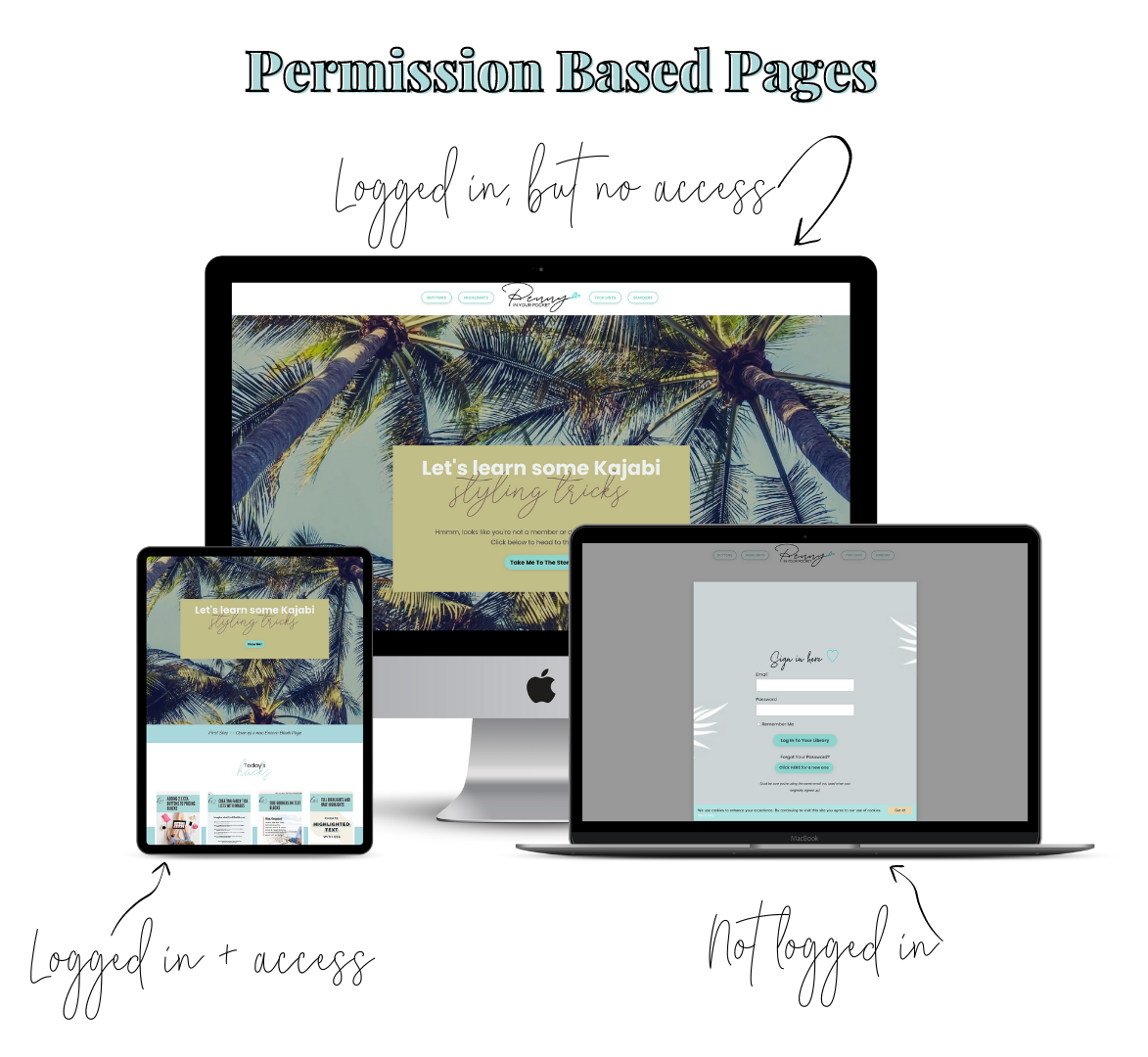 Kajabi Permissions Page Template - Lockable Page Template