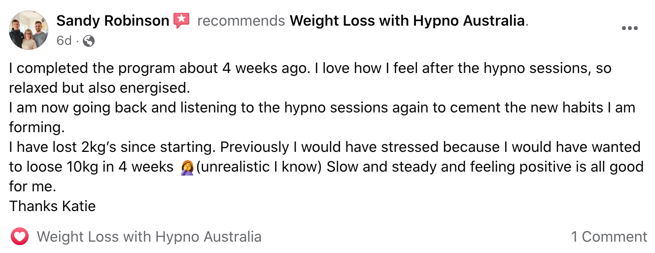 Weight Loss Hypnotherapy Achieve lasting results