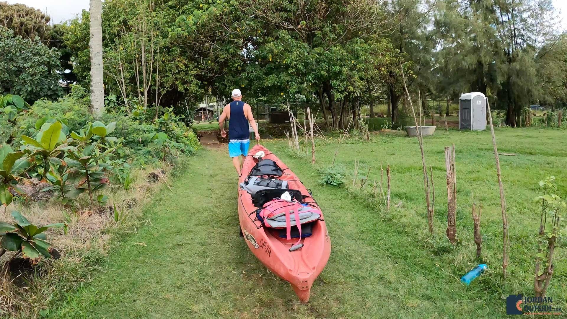 Kayaking and Hiking to Secret Falls, Kauai, Hawaii