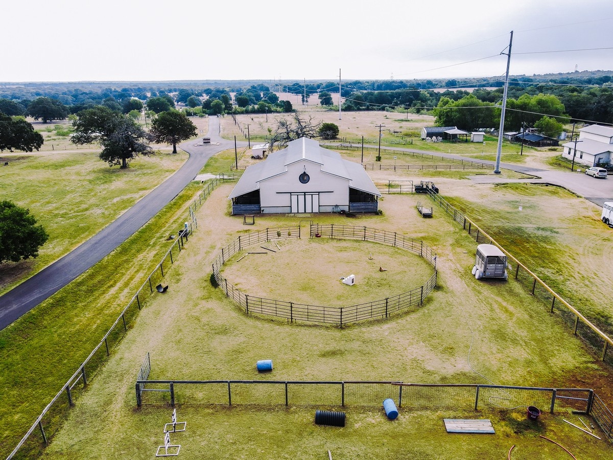 Overhead view of the ranch