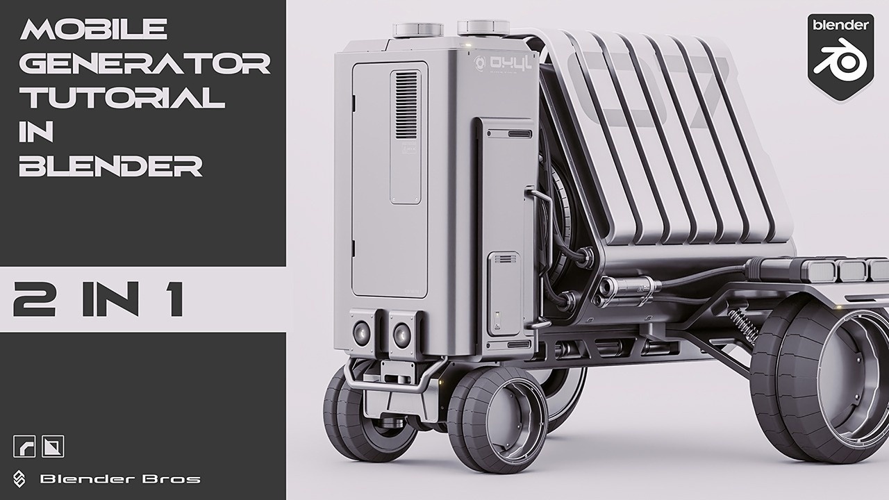 SciFi Generator Design in Blender Hard Surface Modeling Course