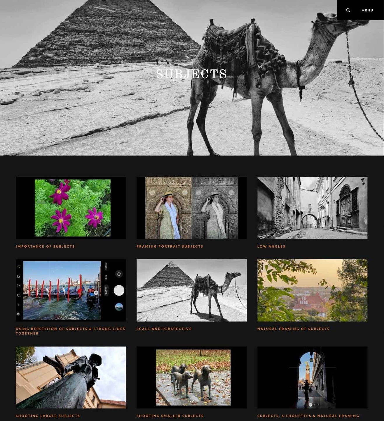 Samsung Photography Academy Subjects 