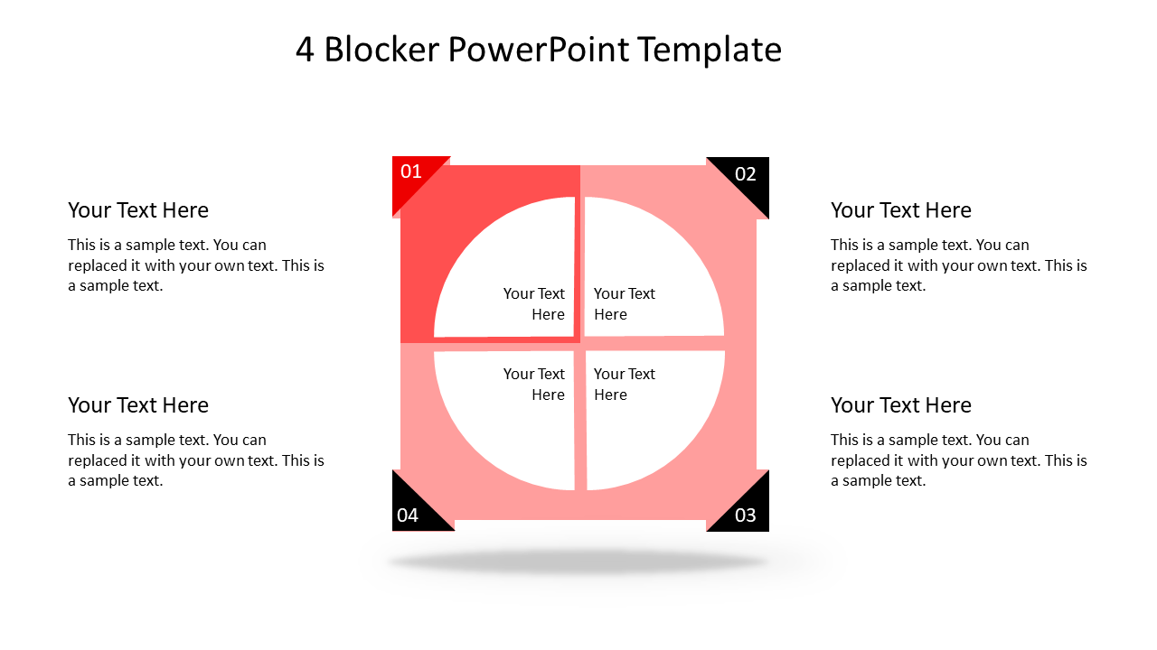 Four Squares Design PowerPoint Presentation Slides - PPT Template