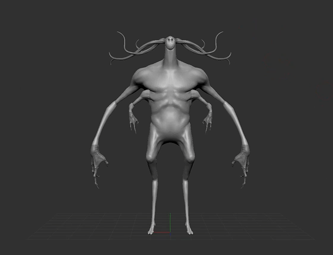 Creature Workshop ZBrush steps from blocking to polypaint and render