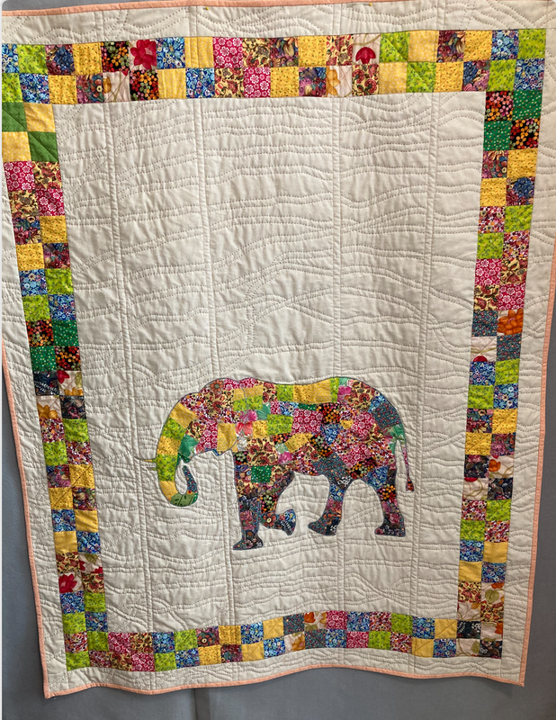Elephant Scrappy Applique Pattern