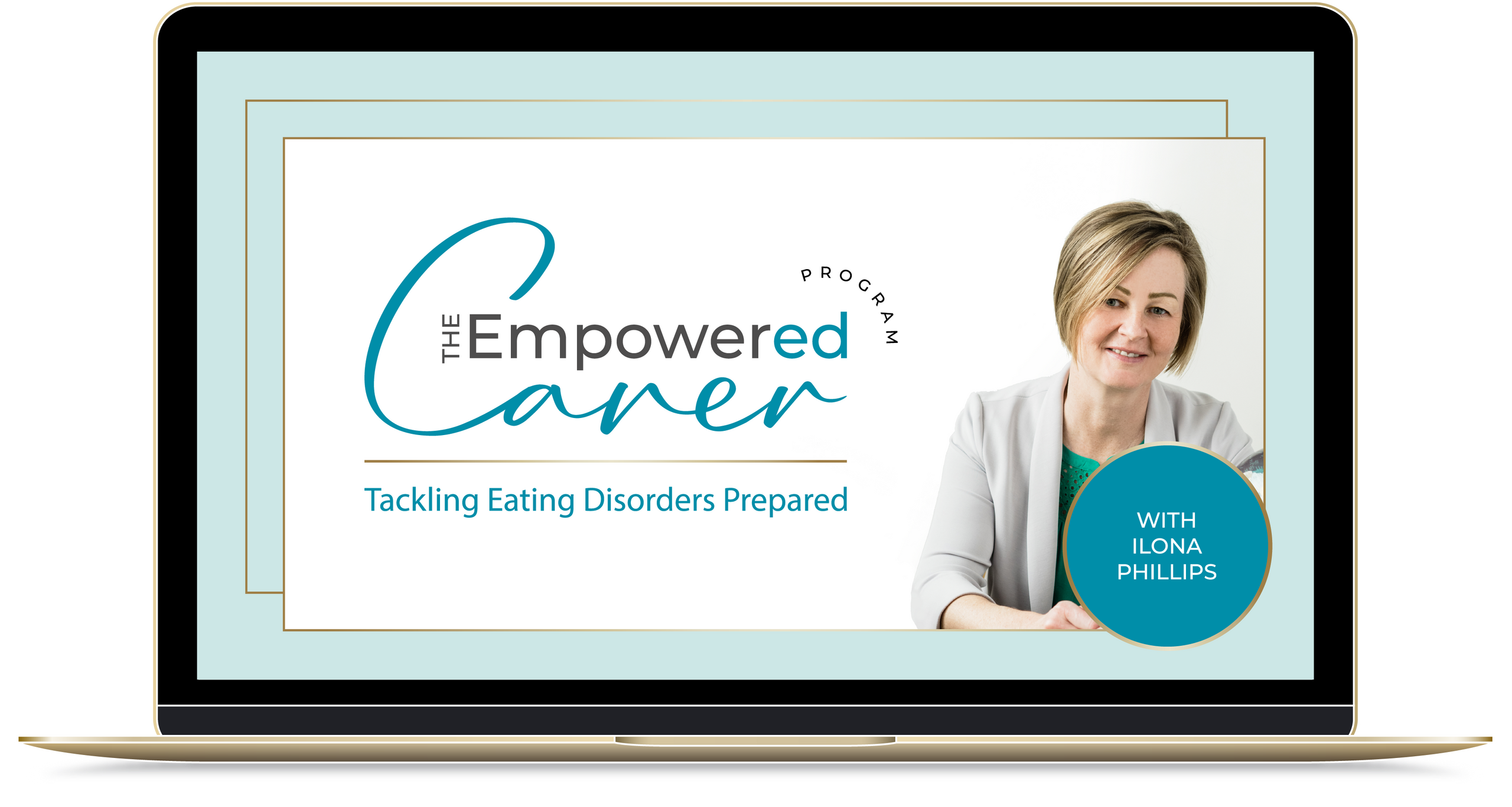 empowered carer program cover on a laptop screen