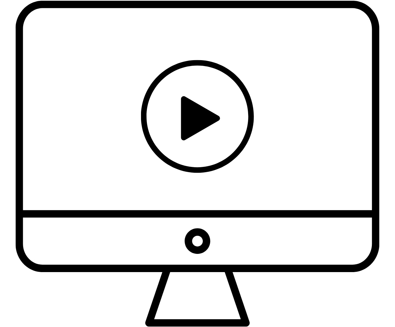 icon of a computer screen with a play button
