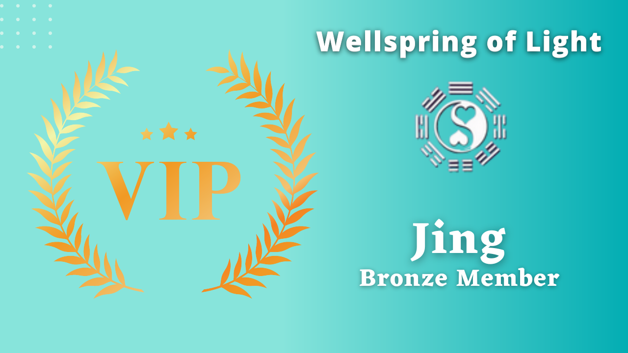 Wellspring of light vip membership image on green background