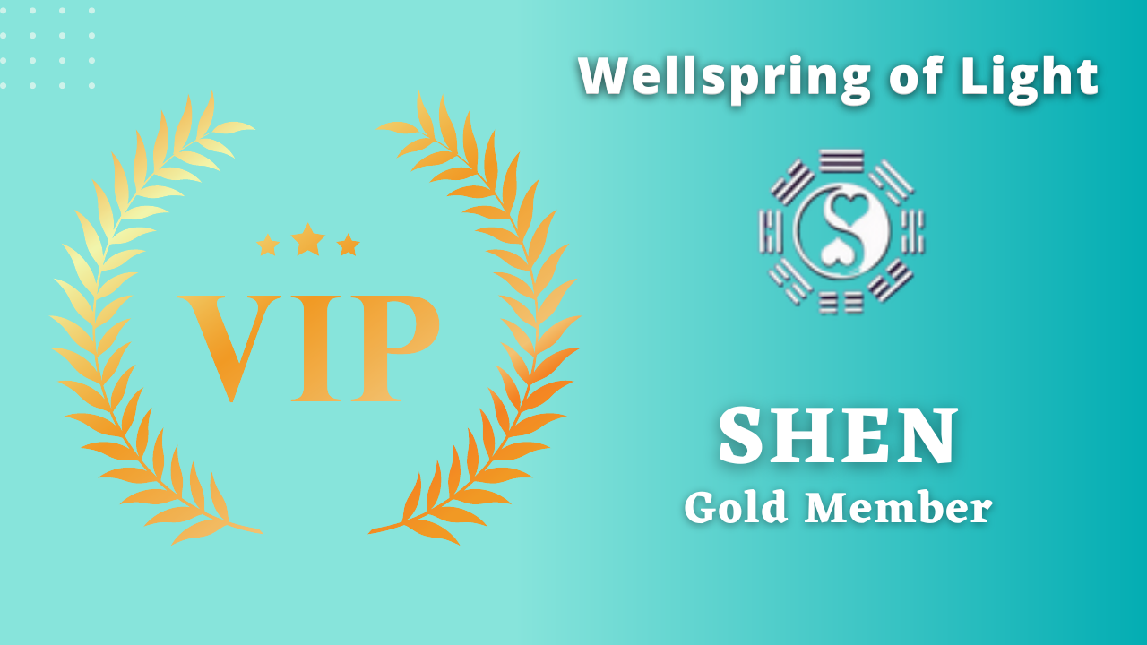 Wellspring of light vip membership image on green background