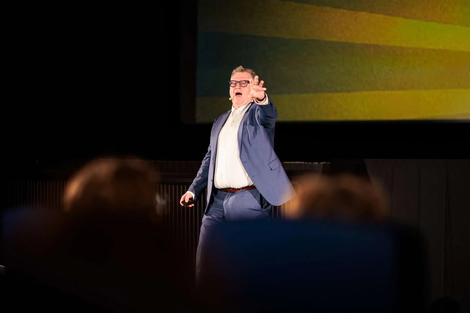 Thierry Moubax delivering an AI keynote
