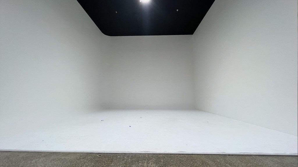 The white cyclorama video studio at URQ HQ