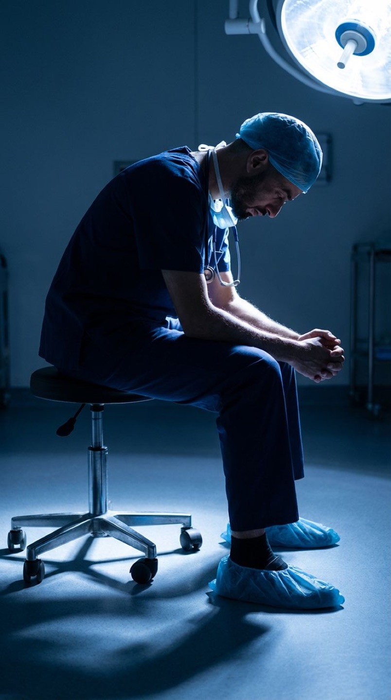 Physician sitting alone — BuddiesSpace