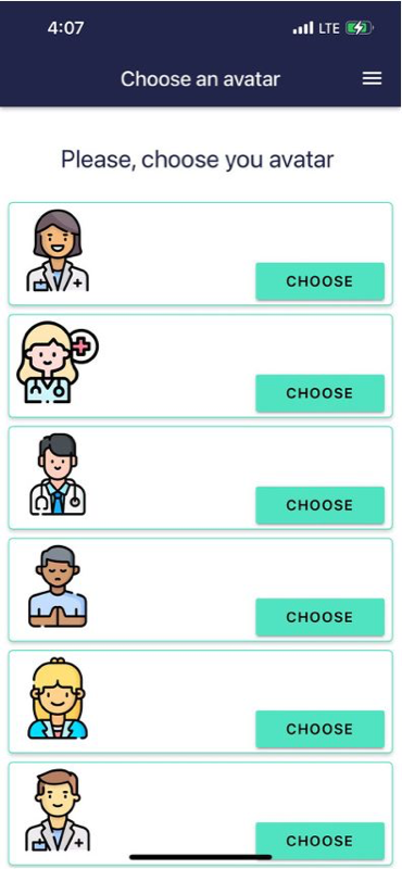 BuddieSpace app — choose your avatar