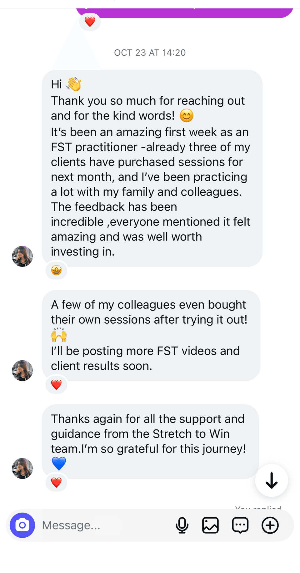 A student's message after graduating