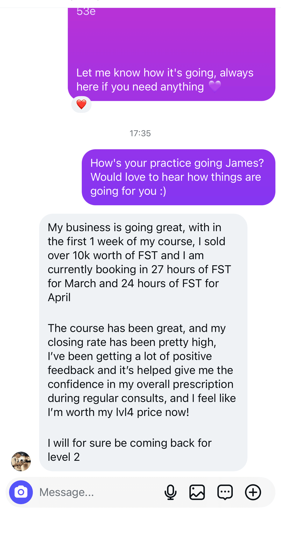 A student's message after graduating