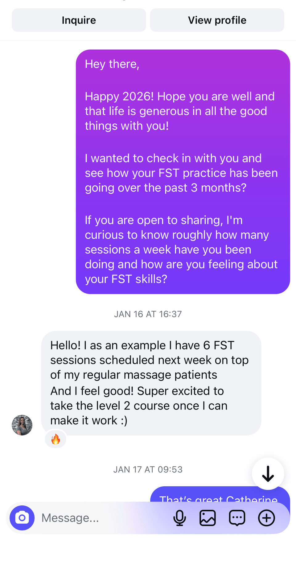 A student's message after graduating