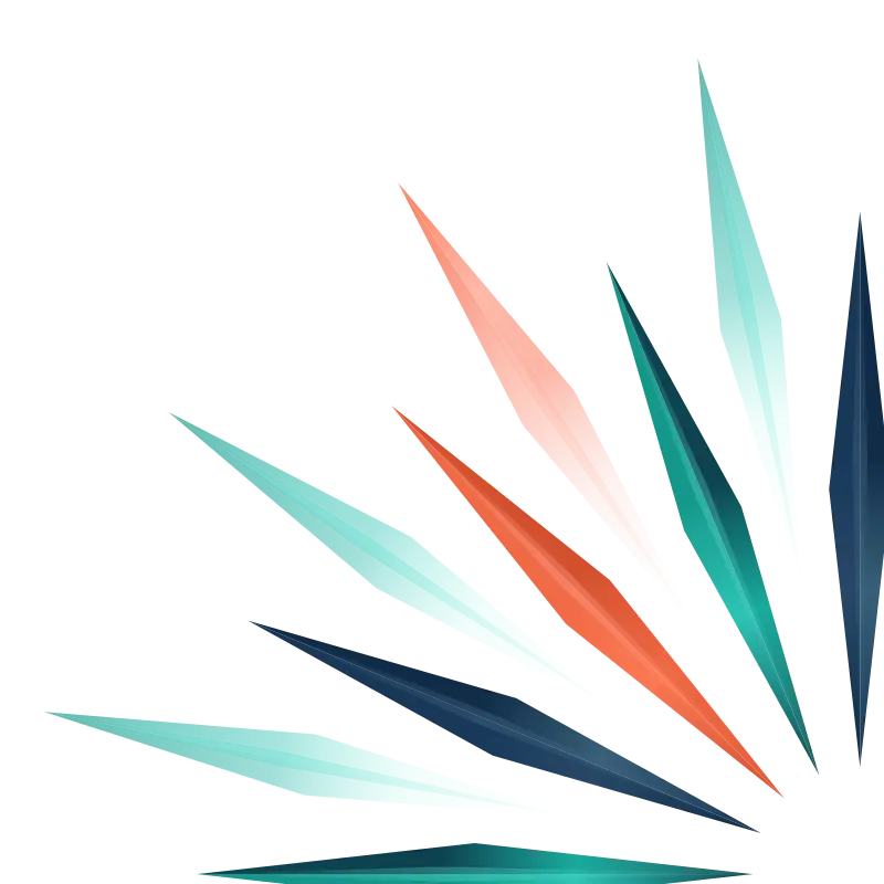 Approved rays entering from the bottom right with Melon accent