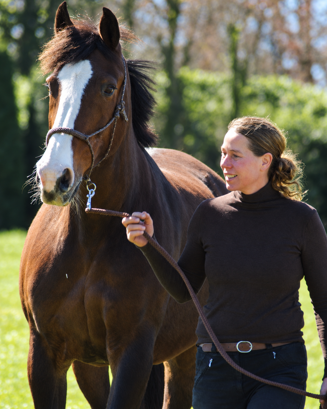 Astrid met een ouder vospaard