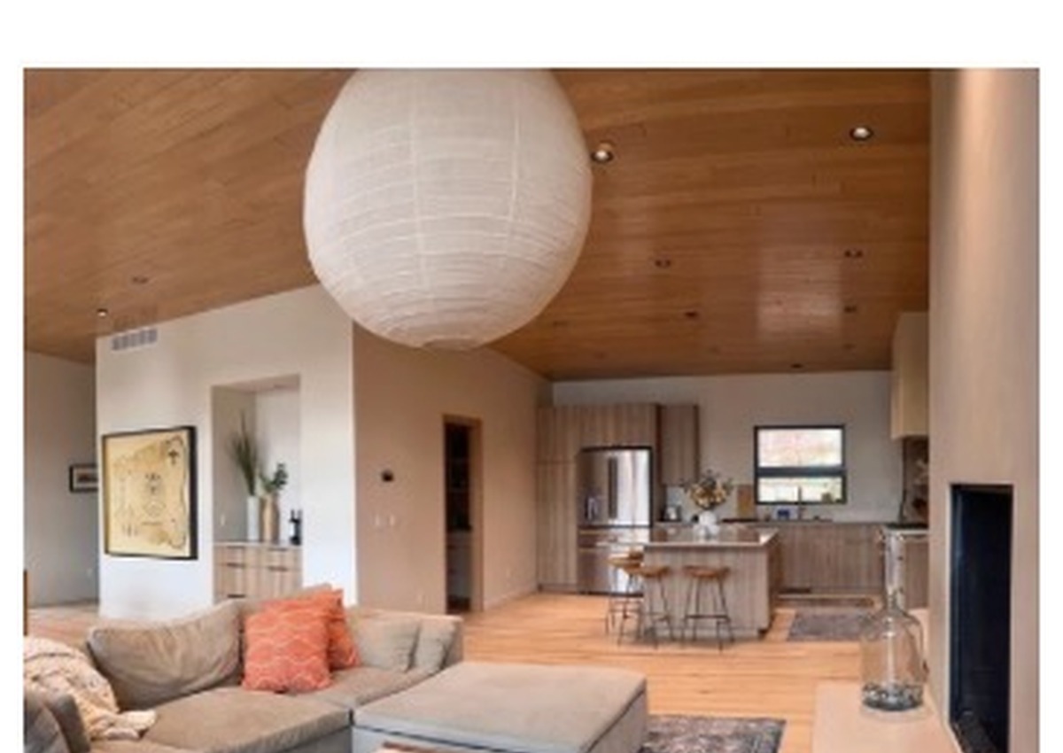 Warm living room inside the retreat home