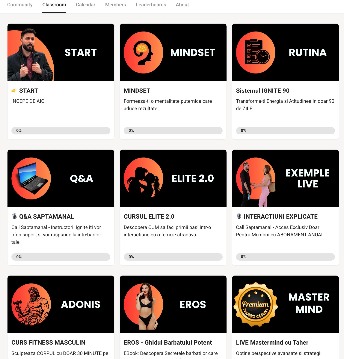 Module și cursuri disponibile în IGNITE Academy