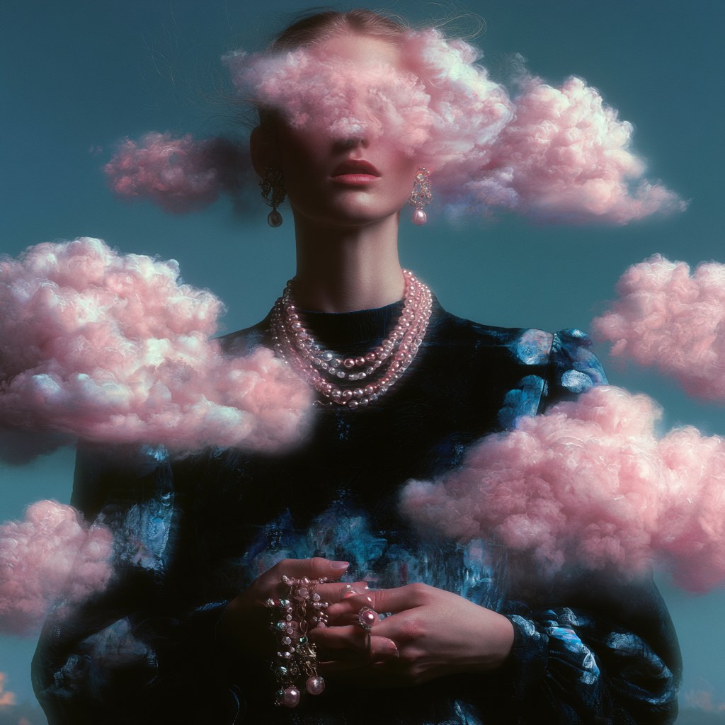 Inner Somatics heart-centered artwork with pink clouds