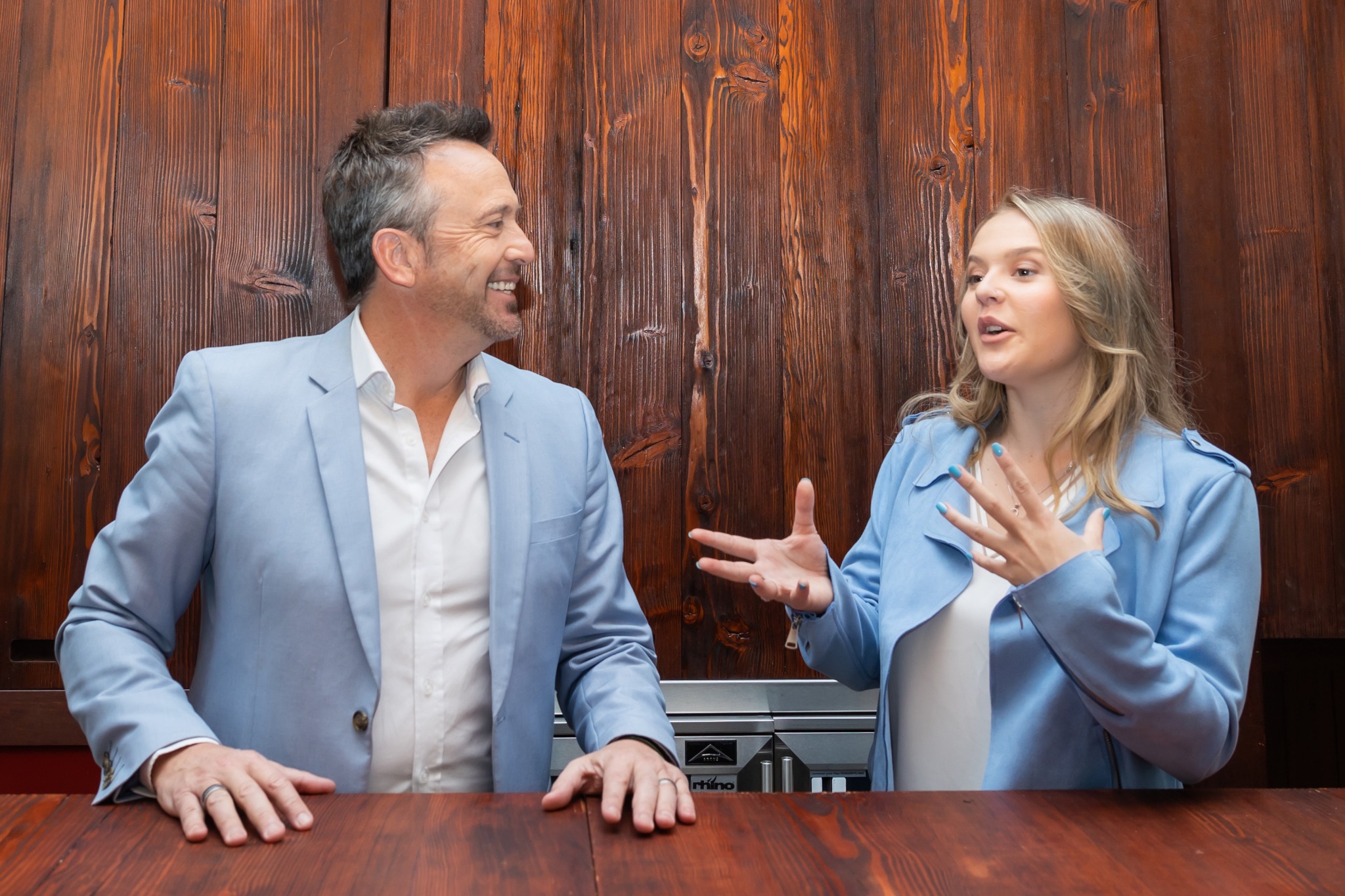Jorden and Dave Clare in conversation