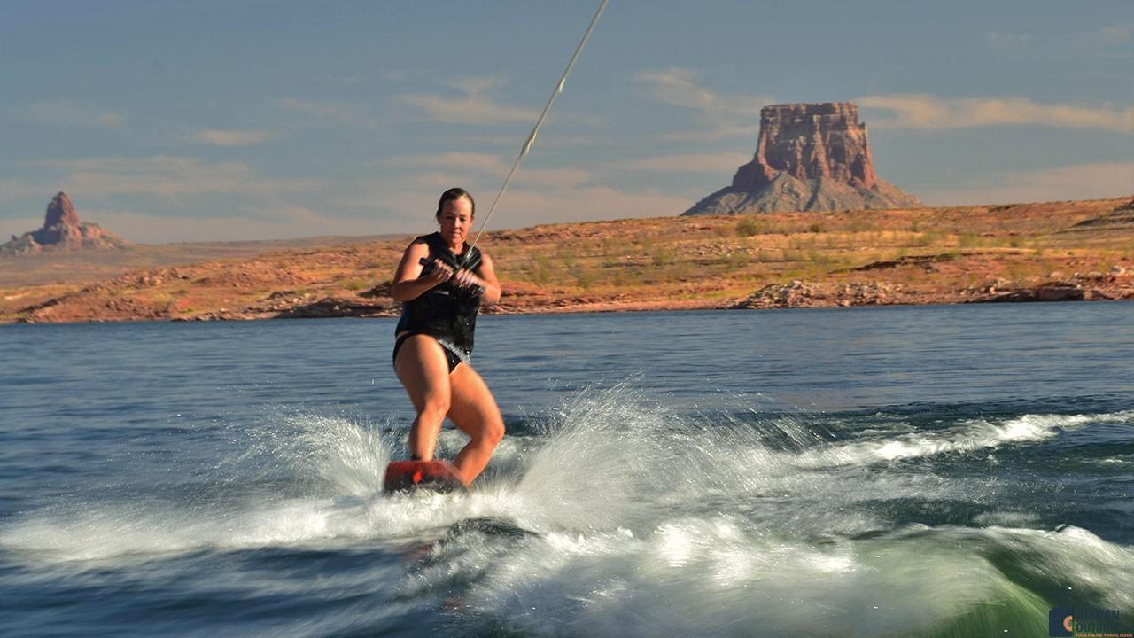 Julie Wakeboarding at Lake Powell