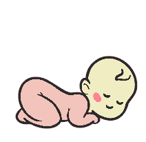 Baby sleeping symbol, representing support on how to help a baby with reflux sleep