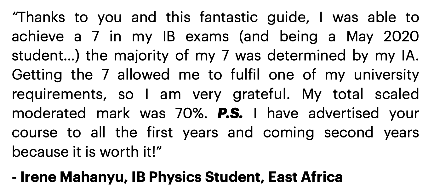 IB Physics IA Guide Review 1